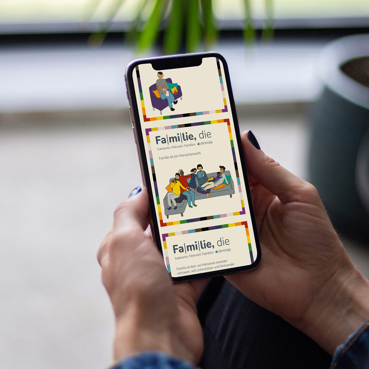 Regenbogenfamilien-Illustration